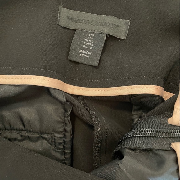 Maison Cinqcent Black Dress Pants with Belt - Size 6 - Picture 3 of 3